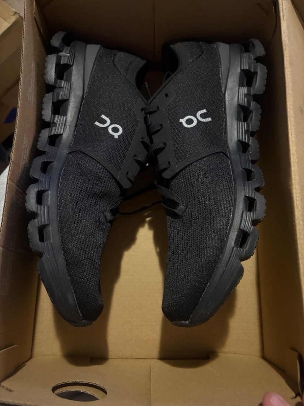 On Running Black Men's Cloud-Inspired Knit Running Shoes